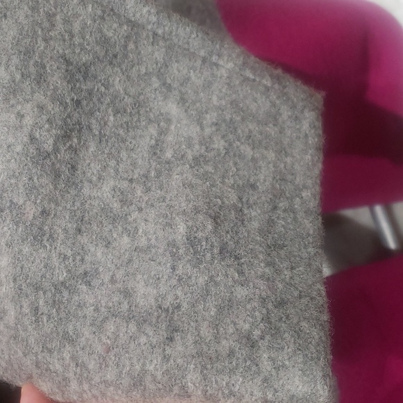 NWOT Max Studio wool blend gray pink red coat long jacket 1X - Picture 14 of 14